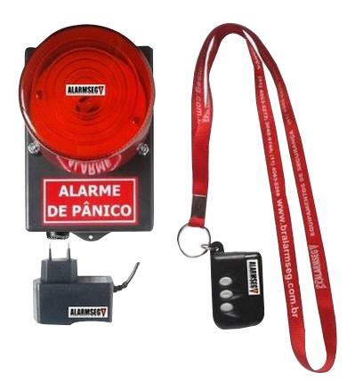 KIT ALARME DE PÂNICO SEM FIO COM ALERTA VISUAL